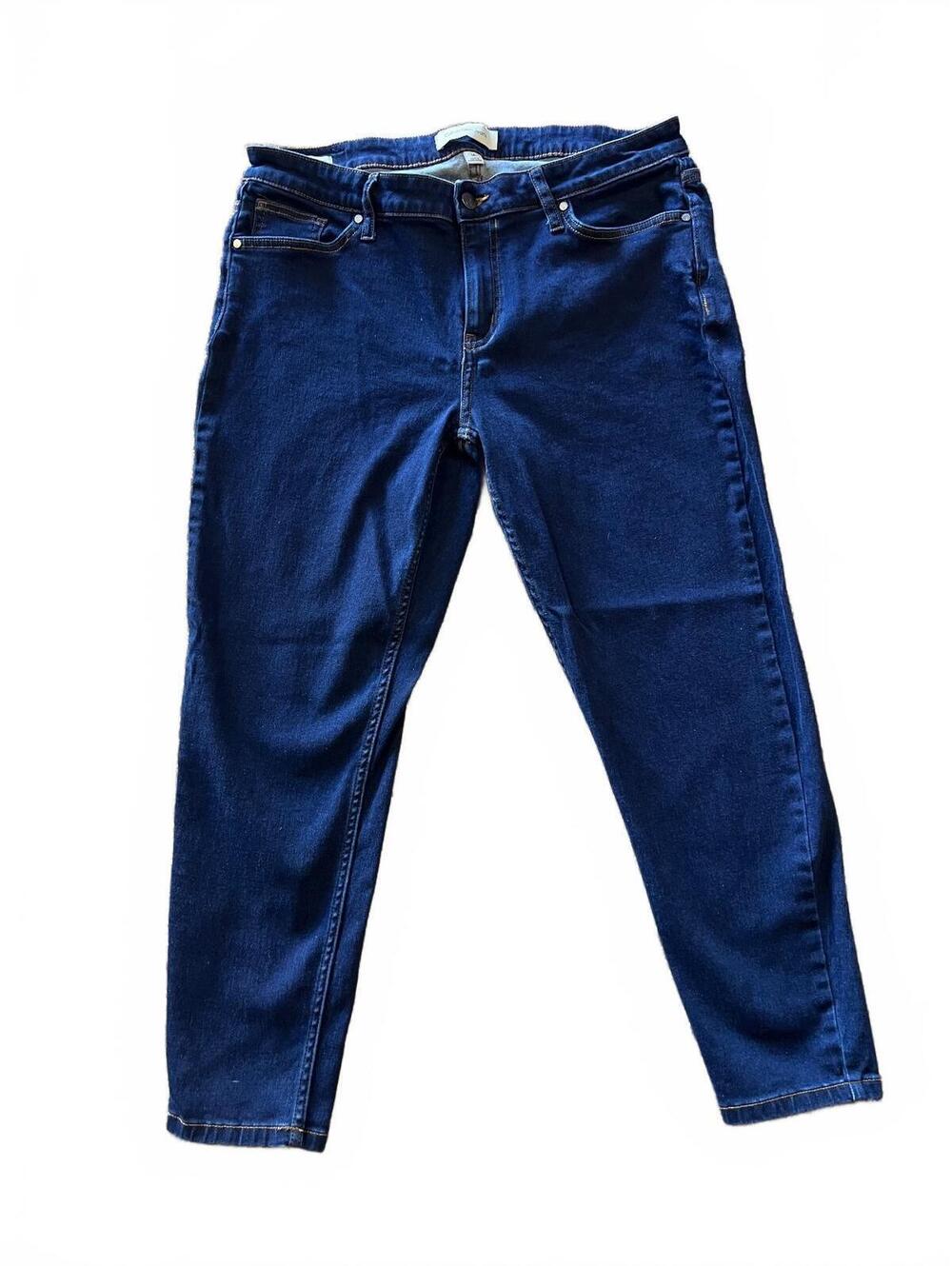 Calvin Klein Jeans Dark Indigo Ankle Legging Jeans Size 16 Stretch Denim